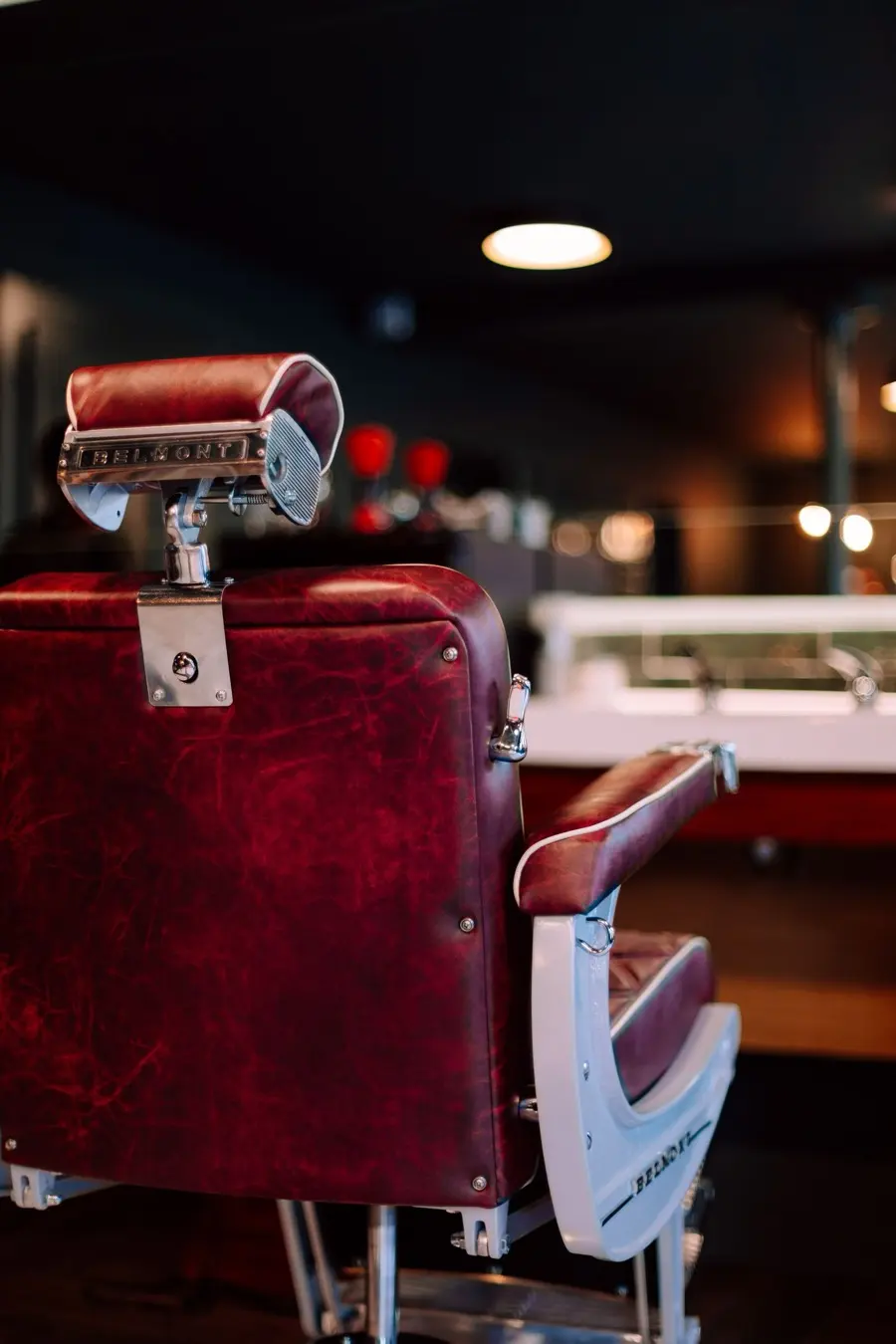 The shop's original oxblood Belmont chair